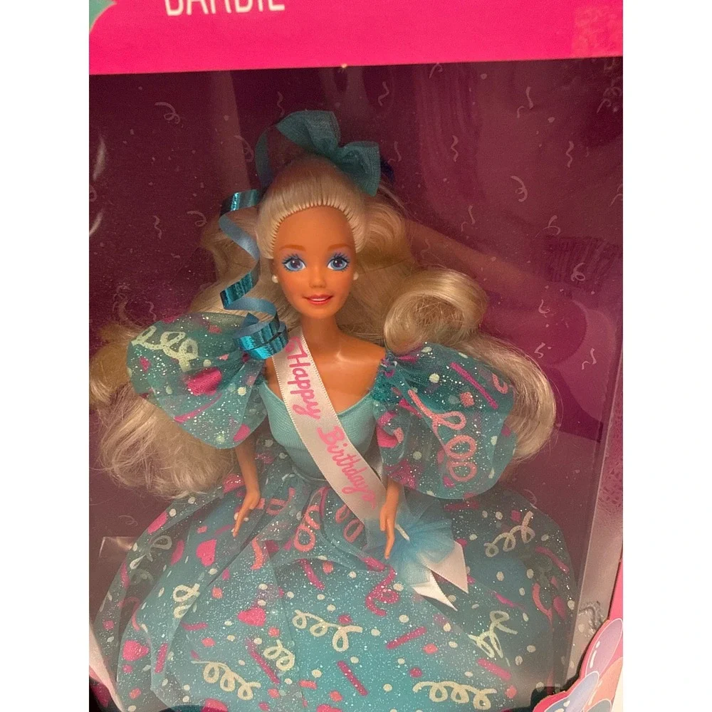 Vintage 1992 Birthday Barbie Mattel 11333 Turquoise Confetti Gown New in Box
